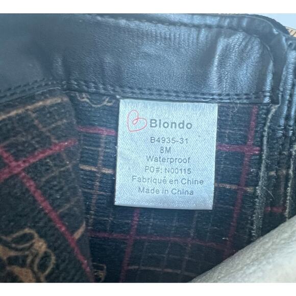 Blondo Valli 2.0 Black Suede Waterproof Zip Ankle Booties 8M - Picture 9 of 12